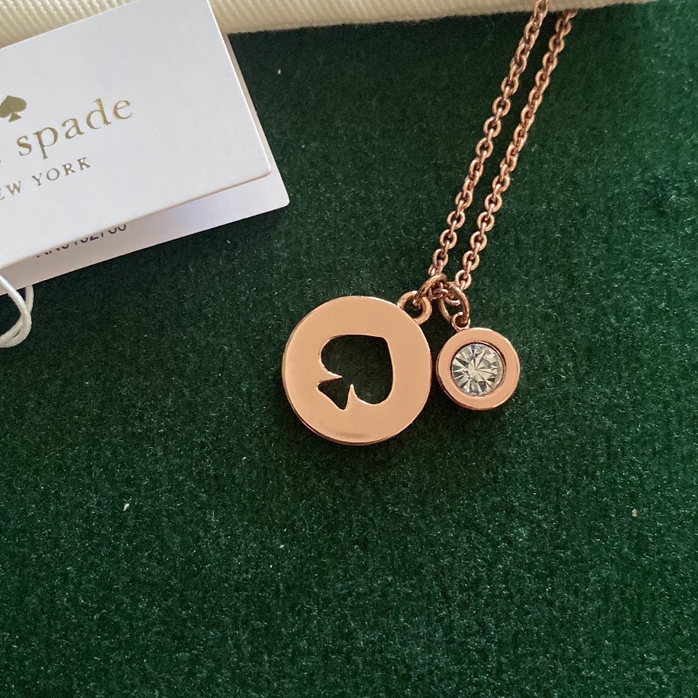 Kate Spade rose gold necklace